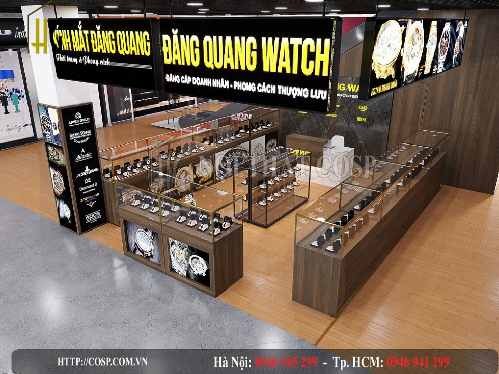 Thiết kế shop đồng hồ đăng quang watch